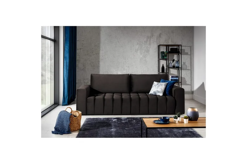 Sofa Eltap Lazaro 247x97x92 cm - Monolith 29, Mørk Brun - Møbler - Sofaer - Sovesofaer