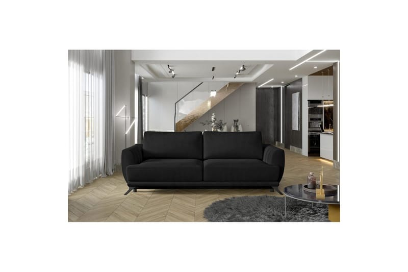 Sofa Eltap Megis 242x95x90 cm - Mat Velvet 99, Blå - Møbler - Sofaer - Sovesofaer