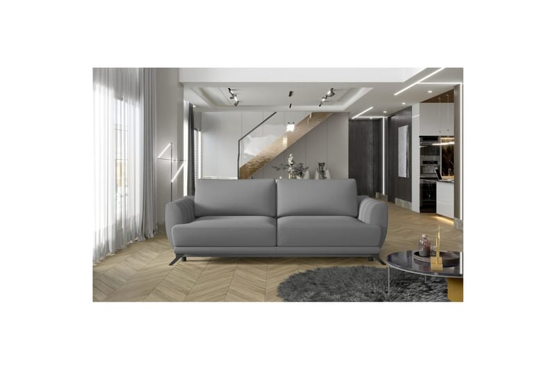 Sofa Eltap Megis 242x95x90 cm, Solar 80, Lysegrå