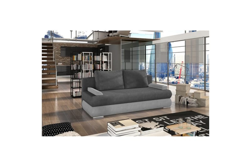 Sofa Eltap Milo 213x95x90 cm, Soro 93, Soro 83, Grå, Hvid