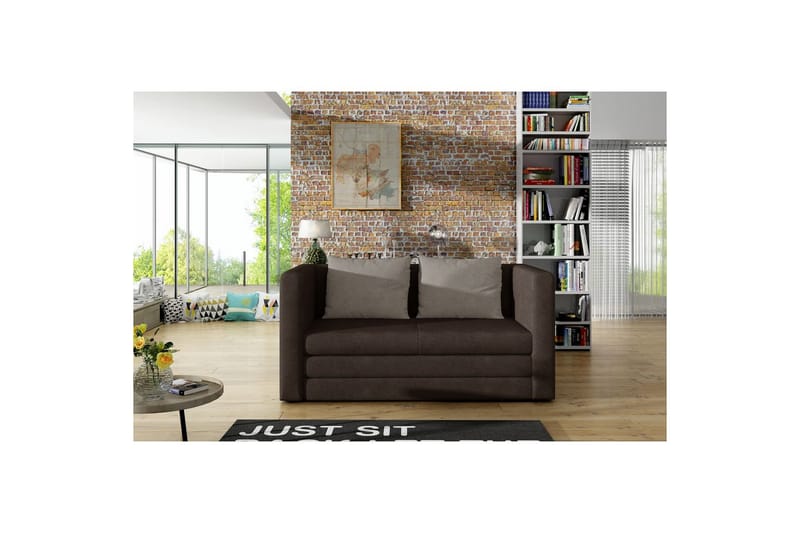 Sofa Eltap Neva 132x70x62 cm, Soro 28, Soro 13, Brun, Beige
