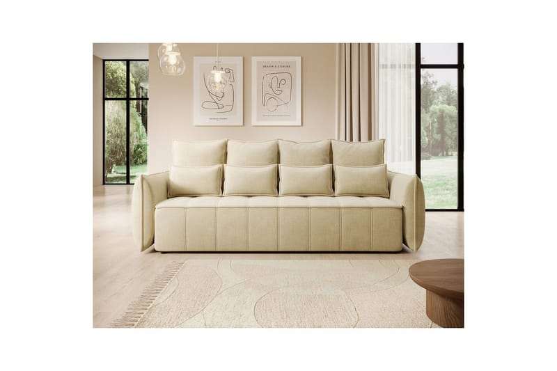 Sofa Eltap Weltton 242x106x94 cm - Monolith 04, Beige - Møbler - Sofaer - Sovesofaer