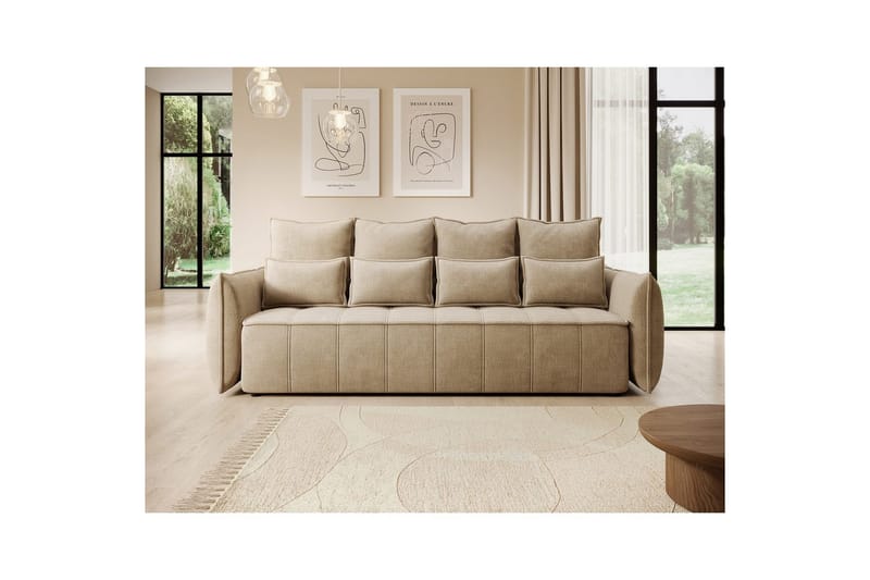 Sofa Eltap Weltton 242x106x94 cm - Nube 20, Beige - Møbler - Sofaer - Sovesofaer
