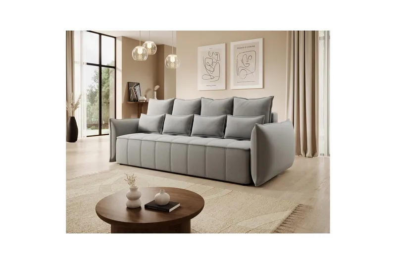 Sofa Eltap Weltton 242x106x94 cm - Sola 04, Grå - Møbler - Sofaer - Sovesofaer