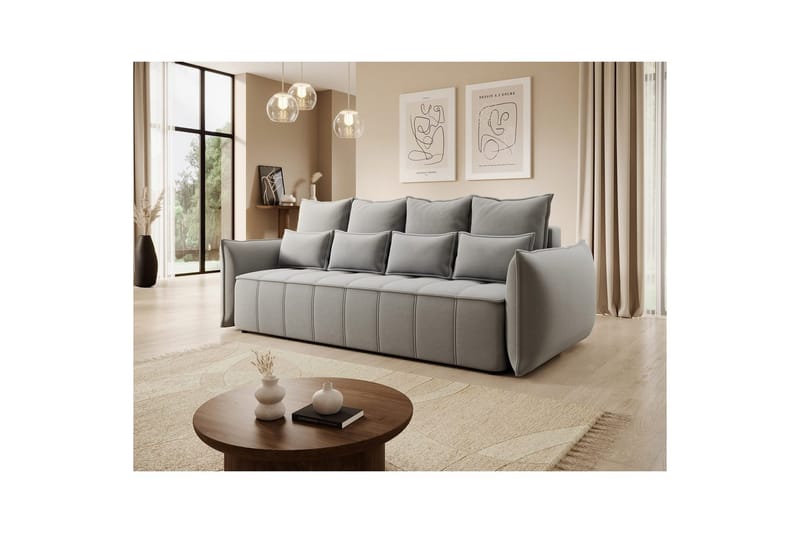 Sofa Eltap Weltton 242x106x94 cm - Sola 04, Grå - Møbler - Sofaer - Sovesofaer