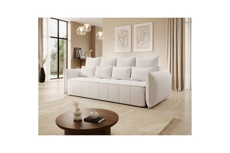 Sofa Eltap Weltton 242x106x94 cm - Paolli 01, Hvid - Møbler - Sofaer - Sovesofaer