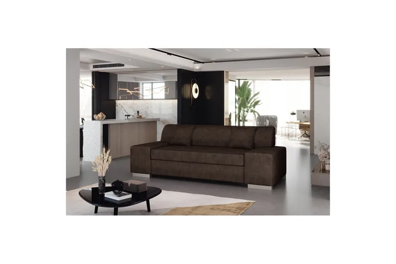 Sofa Eltap Porto, Dora 28, Mørk Brun, 3210x92x73 cm