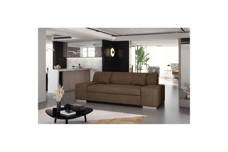 Sofa Eltap Porto - Monolith 09, Mørk Beige, 3210x92x73 cm - Møbler - Sofaer - Sovesofaer