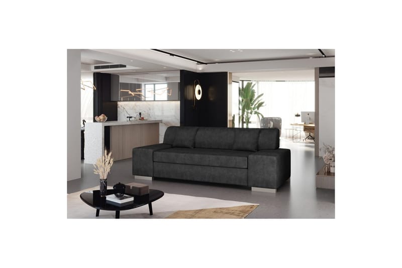 Sofa Eltap Porto - Dora 96, Sort, 3210x92x73 cm - Møbler - Sofaer - Sovesofaer
