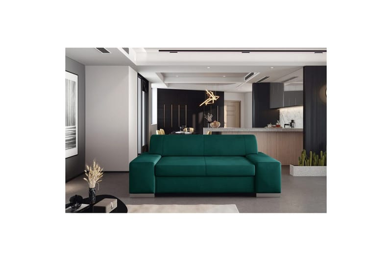 Sofa Eltap Porto, Mat Velvet 75, Grøn, 2190x62x73 cm