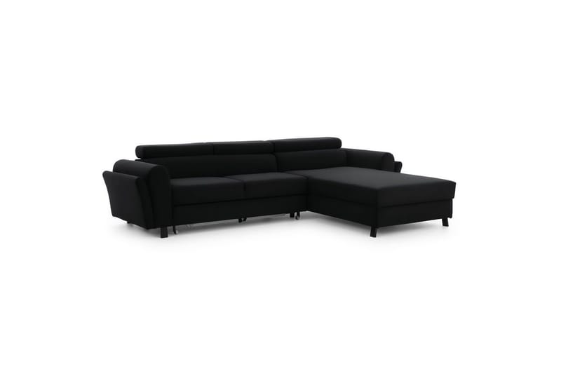 Sofa med chaiselong Eltap Mariall 288x200x92 cm - Mat Velvet 99, Blå, Højre - Møbler - Sofaer - Sovesofaer