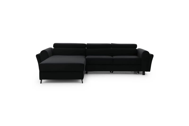 Sofa med chaiselong Eltap Mariall 288x200x92 cm, Mat Velvet 99, Blå, Venstre