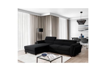 Sofa med chaiselong Eltap Mariall 288x200x92 cm - Mat Velvet 99, Blå, Venstre - Møbler - Sofaer - Sovesofaer