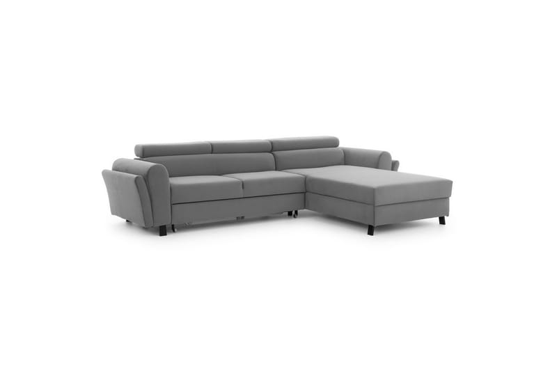 Sofa med chaiselong Eltap Mariall 288x200x92 cm - Monolith 84, Lysegrå, Højre - Møbler - Sofaer - Sovesofaer