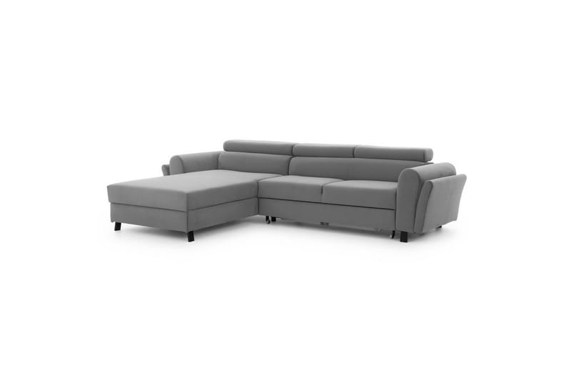 Sofa med chaiselong Eltap Mariall 288x200x92 cm - Monolith 84, Lysegrå, Venstre - Møbler - Sofaer - Sovesofaer