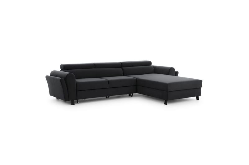 Sofa med chaiselong Eltap Mariall 288x200x92 cm - Monolith 97, Mørkegrå, Højre - Møbler - Sofaer - Sovesofaer