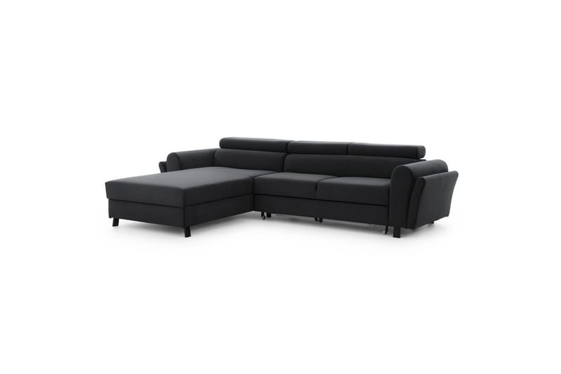 Sofa med chaiselong Eltap Mariall 288x200x92 cm - Monolith 97, Mørkegrå, Venstre - Møbler - Sofaer - Sovesofaer