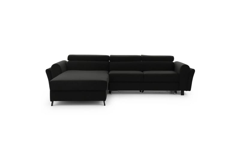 Sofa med chaiselong Eltap Mariall 288x200x92 cm - Sawana 14, Sort, Venstre - Møbler - Sofaer - Sovesofaer