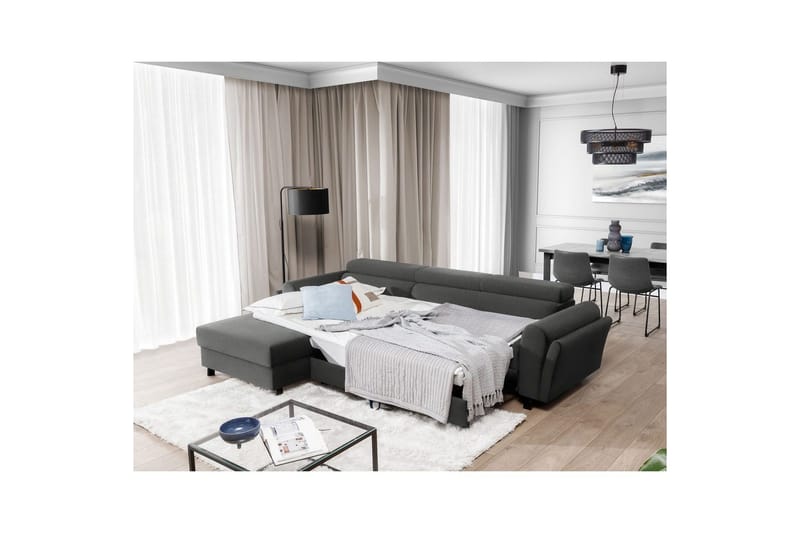 Sofa med chaiselong Eltap Mariall 288x200x92 cm - Sawana 21, Grå, Venstre - Møbler - Sofaer - Sovesofaer