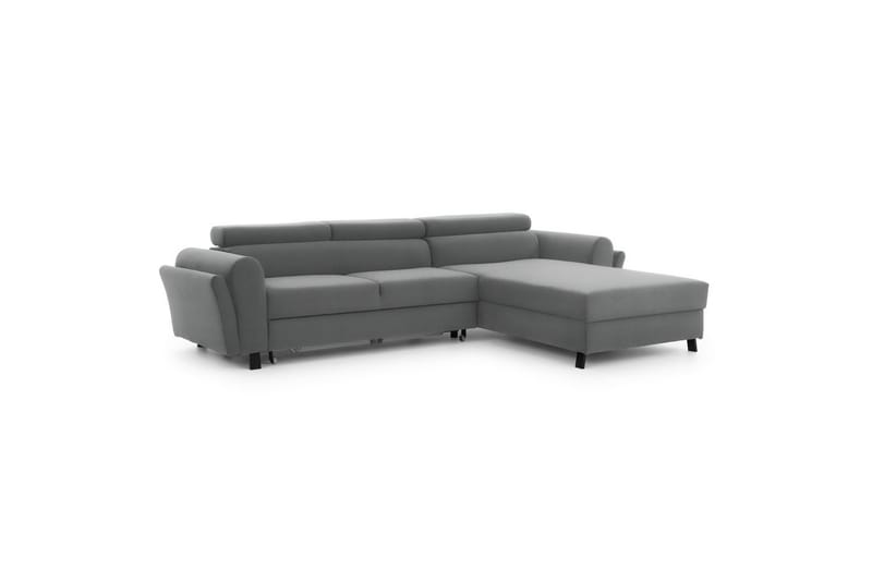 Sofa med chaiselong Eltap Mariall 288x200x92 cm - Paros 05, Lysegrå, Højre - Møbler - Sofaer - Sovesofaer