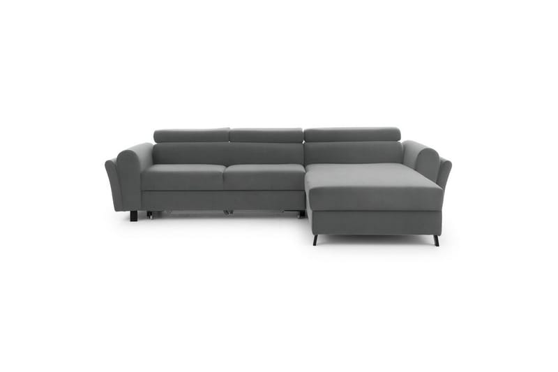 Sofa med chaiselong Eltap Mariall 288x200x92 cm - Paros 05, Lysegrå, Højre - Møbler - Sofaer - Sovesofaer