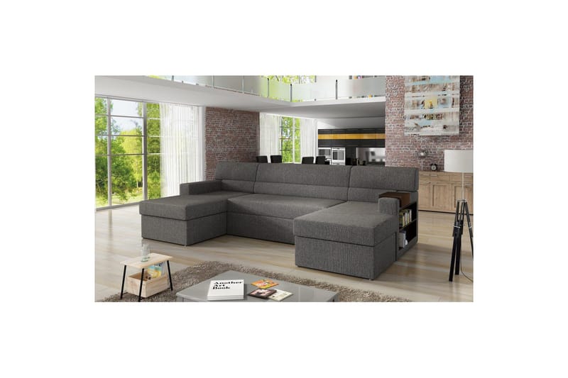 Sofa med chaiselong Eltap Markos 310x159x90 cm, Lars 99, Mørkegrå, Højre
