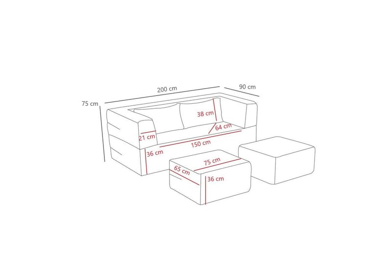 Solin Sovesofa 2-sits - Mørkegrå - Møbler - Sofaer - Sovesofaer