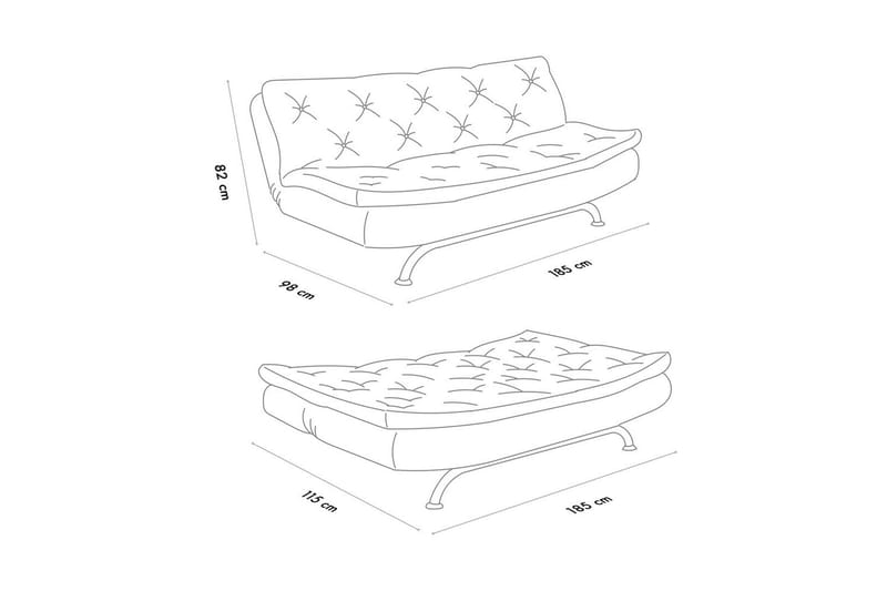 Soren Sovesofa 3-sits - Creme - Møbler - Sofaer - Sovesofaer