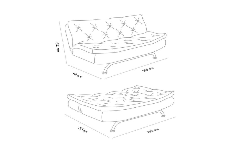 Soren Sovesofa 3-sits - Petrol Grøn - Møbler - Sofaer - Sovesofaer