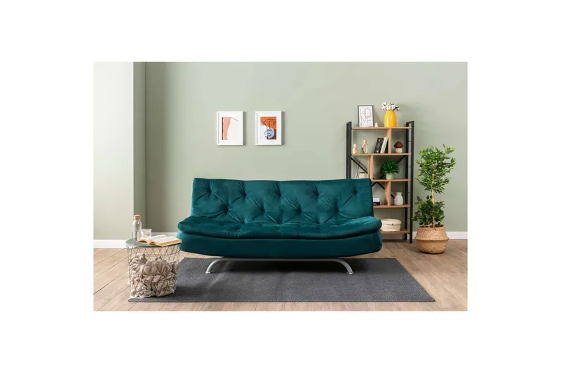 Soren Sovesofa 3-sits - Petrol Grøn - Møbler - Sofaer - Sovesofaer