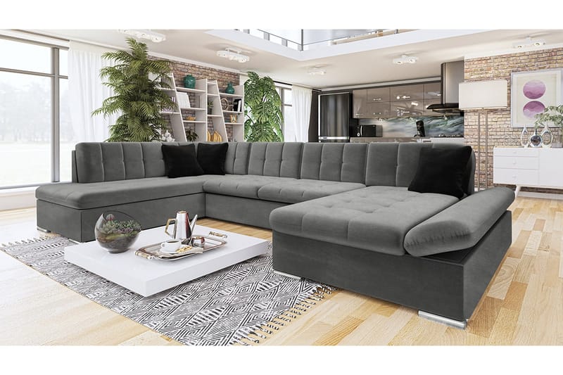 Sorsele Hjørnesofa Højre - Grå - Møbler - Sofaer - Sovesofaer