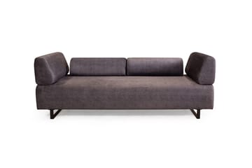Southburn 3-personers Sovesofa 90x220 cm i Stof med Ensidig Armlæn - Sort - Møbler - Sofaer - Sovesofaer