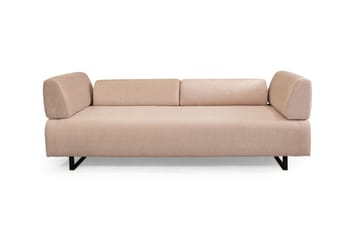 Southburn 3-personers Sovesofa 90x220 cm i Stof med Løse Rygpuder - Beige - Møbler - Sofaer - Sovesofaer