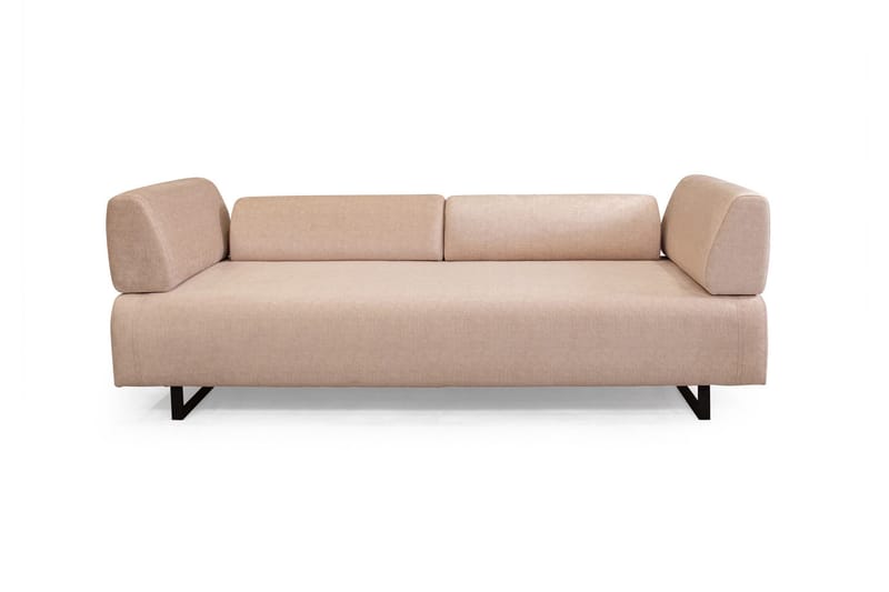 Southburn 3-personers Sovesofa 90x220 cm i Stof med Løse Rygpuder - Beige - Møbler - Sofaer - Sovesofaer