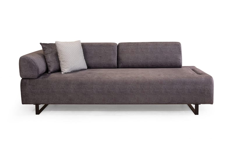 Southburn 3-personers Sovesofa 90x220 cm i Stof med Ensidig Armlæn, Sort