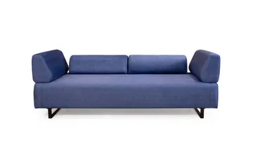Southburn 3-personers Sovesofa 90x220 cm i Stof med Løse Rygpuder - Blå - Møbler - Sofaer - Sovesofaer