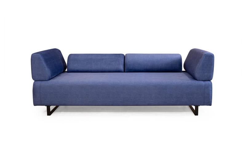 Southburn 3-personers Sovesofa 90x220 cm i Stof med Løse Rygpuder - Blå - Møbler - Sofaer - Sovesofaer
