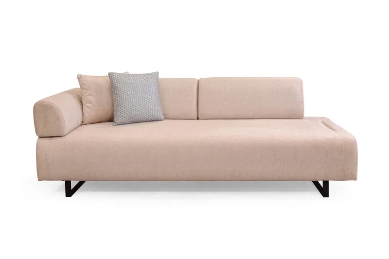 Southburn 3-personers Sovesofa 90x220 cm i Stof med Løse Rygpuder, Beige