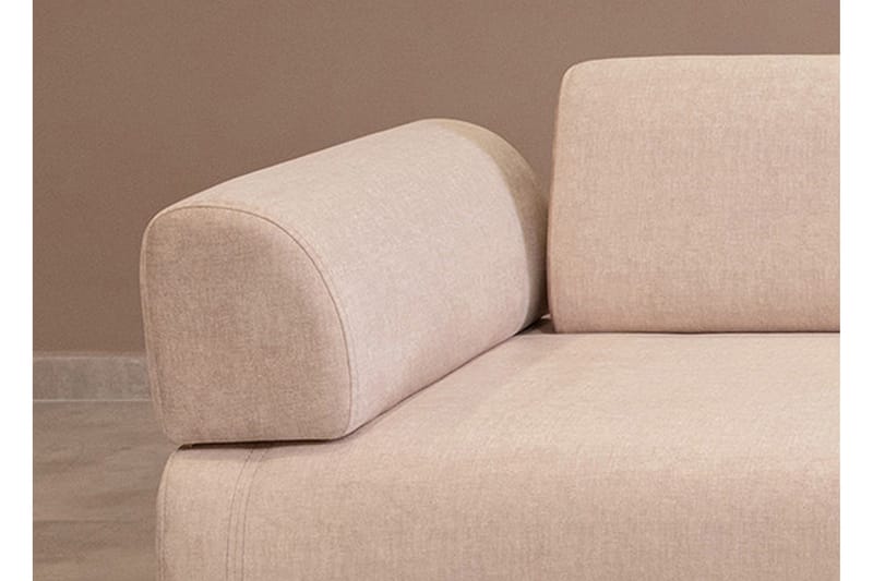 Southburn 3-personers Sovesofa 90x220 cm i Stof med Løse Rygpuder - Beige - Møbler - Sofaer - Sovesofaer