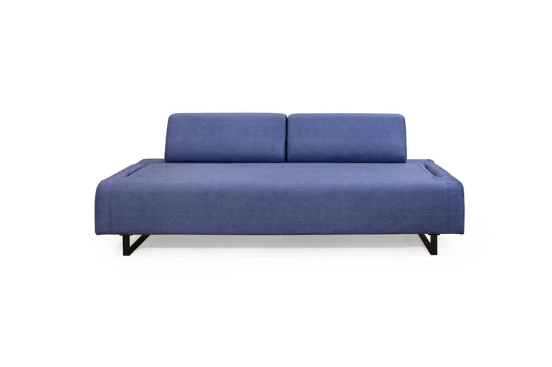 Southburn 3-personers Sovesofa 90x220 cm i Stof med Ensidig Armlæn - Blå - Møbler - Sofaer - Sovesofaer