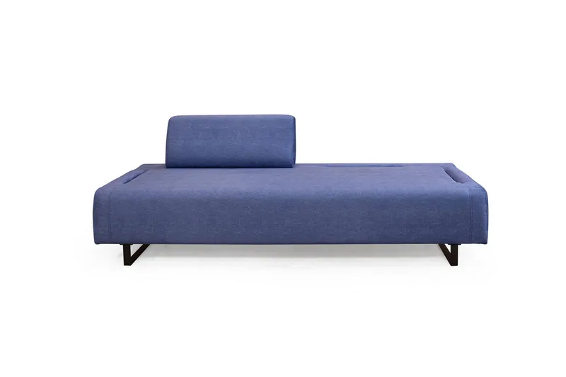 Southburn 3-personers Sovesofa 90x220 cm i Stof med Ensidig Armlæn - Blå - Møbler - Sofaer - Sovesofaer