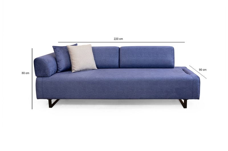 Southburn Sovesofa 3-Pers. - Blå - Sovesofaer - 3 personers sovesofa