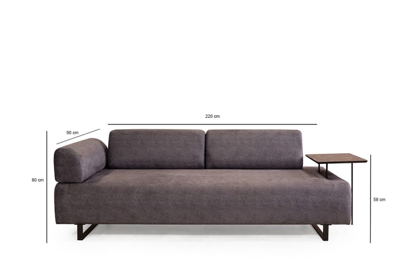 Southburn Sovesofa 3-Pers. - Antracit - Møbler - Sofaer - Sovesofaer