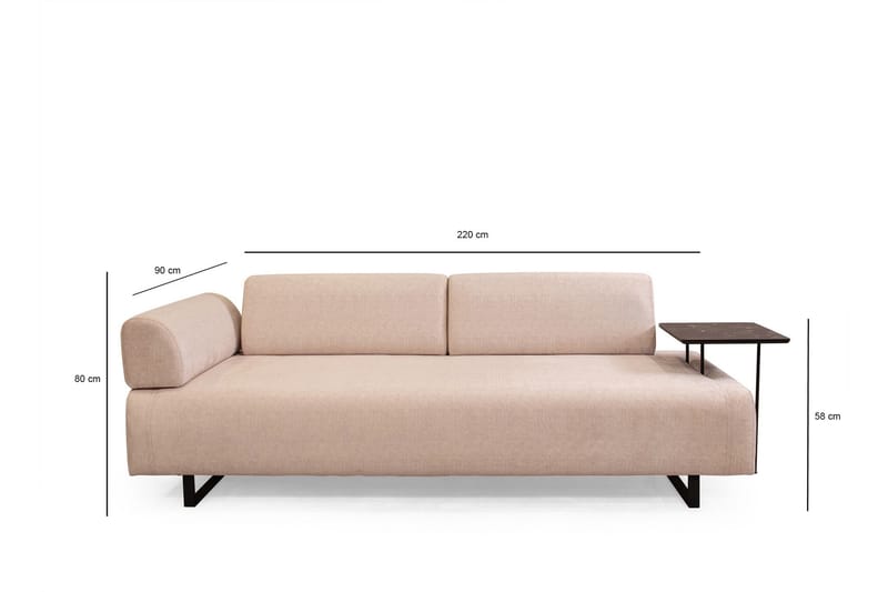 Southburn Sovesofa 3-Pers. - Beige - Møbler - Sofaer - Sovesofaer