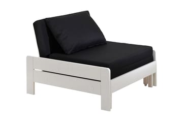 Sovaren 1-personers Udtrækkelig Sovesofa 90x200 cm i Stof - Sort - Møbler - Sofaer - Sovesofaer