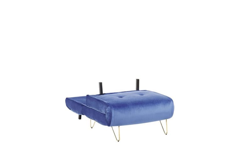 Sovesofa 1-personers Velour marineblå VESTFOLD - Blå - Møbler - Sofaer - Sovesofaer