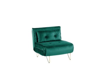 Sovesofa 1-Pers. velour mørkegrøn VESTFOLD - Grøn - Møbler - Sofaer - Sovesofaer