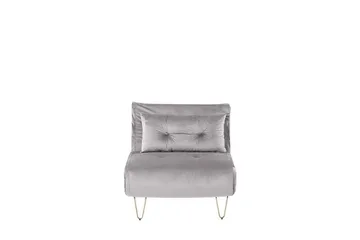Sovesofa 1-Pers. velour grå VESTFOLD - Grå - Møbler - Sofaer - Sovesofaer