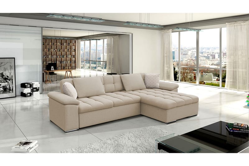 Sovesofa 3-Pers. L-formet 280x160 cm Højre - Møbler - Sofaer - Sovesofaer