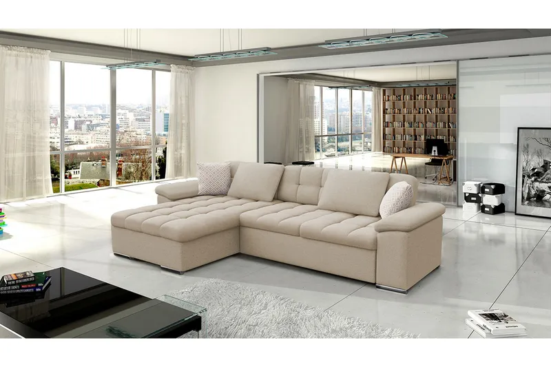 Sovesofa 3-Pers. L-formet 280x160 cm Venstre - Møbler - Sofaer - Sovesofaer